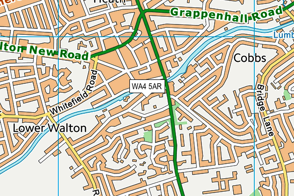 WA4 5AR map - OS VectorMap District (Ordnance Survey)