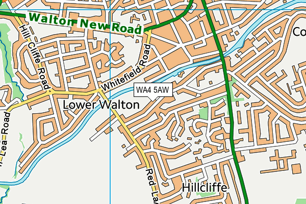 WA4 5AW map - OS VectorMap District (Ordnance Survey)