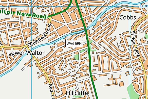 WA4 5BN map - OS VectorMap District (Ordnance Survey)