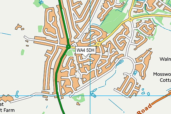 WA4 5DH map - OS VectorMap District (Ordnance Survey)