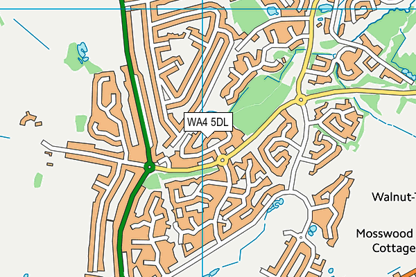 WA4 5DL map - OS VectorMap District (Ordnance Survey)