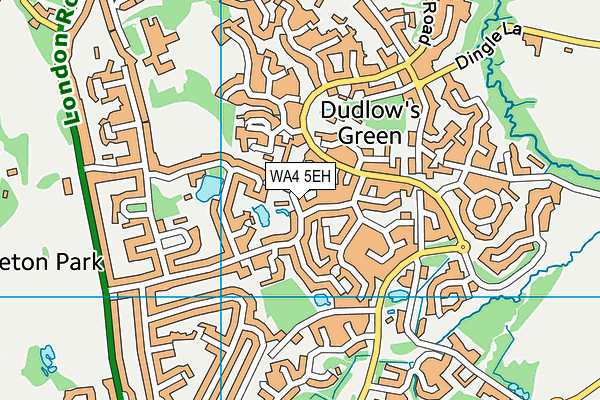 WA4 5EH map - OS VectorMap District (Ordnance Survey)