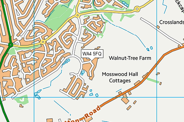 WA4 5FQ map - OS VectorMap District (Ordnance Survey)