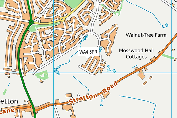 WA4 5FR map - OS VectorMap District (Ordnance Survey)