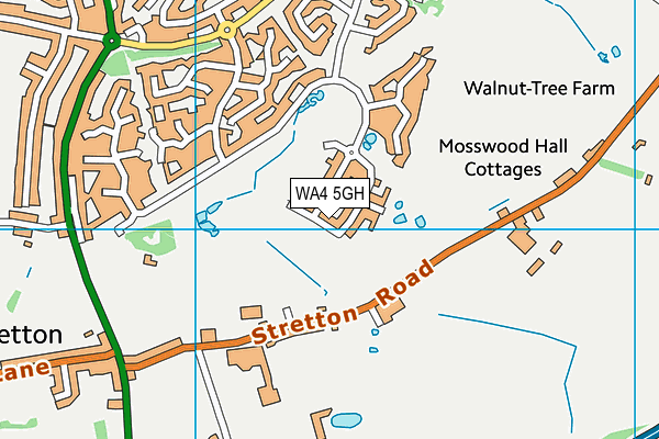 WA4 5GH map - OS VectorMap District (Ordnance Survey)