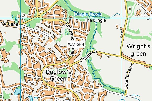 WA4 5HN map - OS VectorMap District (Ordnance Survey)