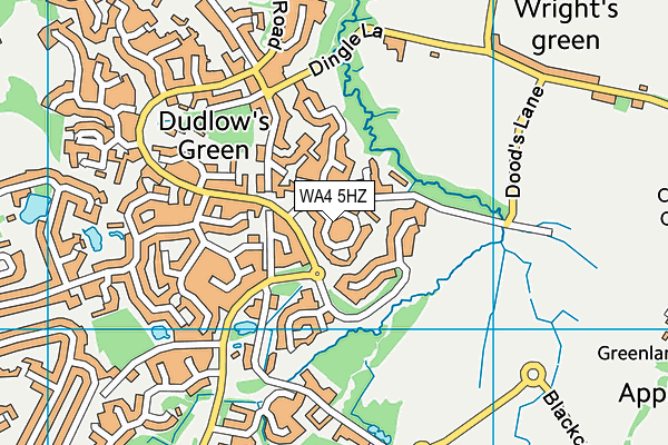WA4 5HZ map - OS VectorMap District (Ordnance Survey)