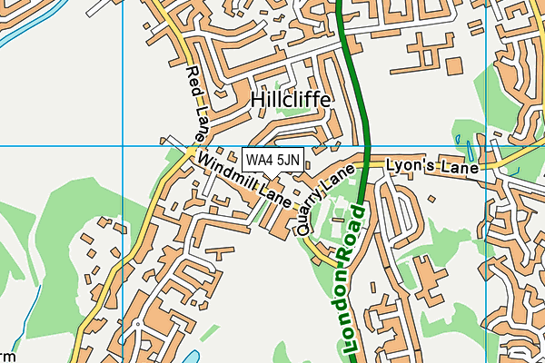 WA4 5JN map - OS VectorMap District (Ordnance Survey)