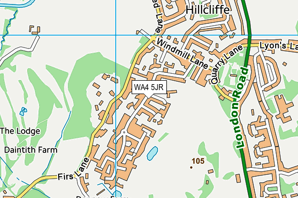 WA4 5JR map - OS VectorMap District (Ordnance Survey)