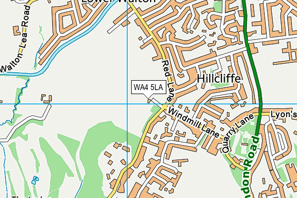 WA4 5LA map - OS VectorMap District (Ordnance Survey)