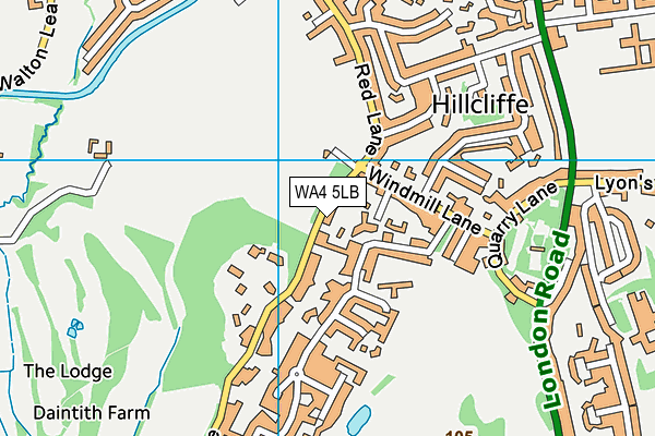 WA4 5LB map - OS VectorMap District (Ordnance Survey)
