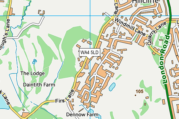 WA4 5LD map - OS VectorMap District (Ordnance Survey)