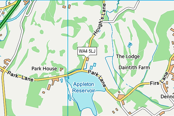 WA4 5LJ map - OS VectorMap District (Ordnance Survey)