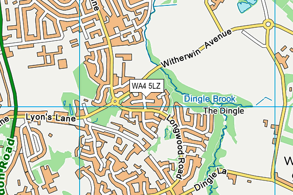 WA4 5LZ map - OS VectorMap District (Ordnance Survey)