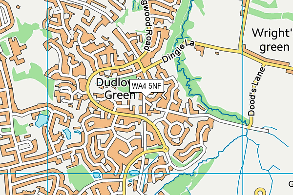 WA4 5NF map - OS VectorMap District (Ordnance Survey)