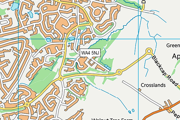 WA4 5NJ map - OS VectorMap District (Ordnance Survey)