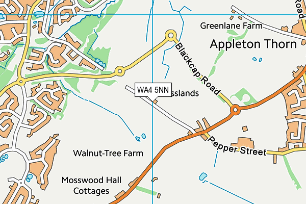 WA4 5NN map - OS VectorMap District (Ordnance Survey)