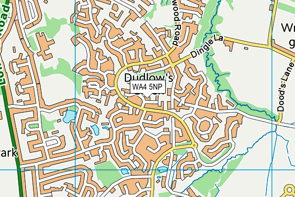 WA4 5NP map - OS VectorMap District (Ordnance Survey)