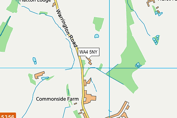 WA4 5NY map - OS VectorMap District (Ordnance Survey)