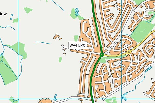 WA4 5PX map - OS VectorMap District (Ordnance Survey)
