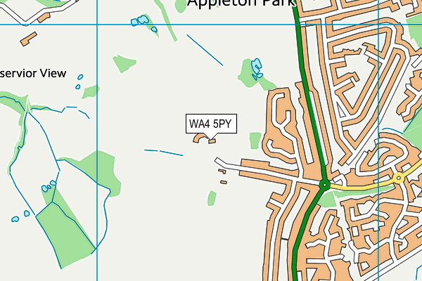 WA4 5PY map - OS VectorMap District (Ordnance Survey)