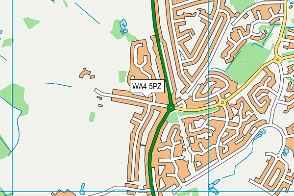 WA4 5PZ map - OS VectorMap District (Ordnance Survey)