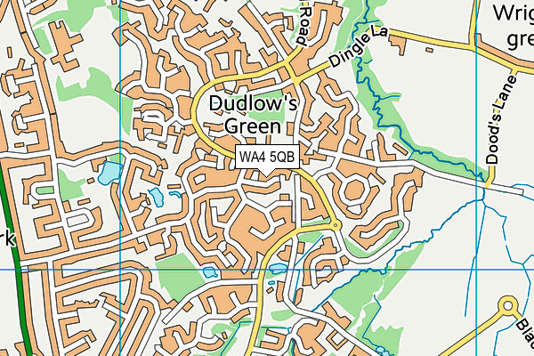 WA4 5QB map - OS VectorMap District (Ordnance Survey)