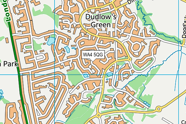 WA4 5QG map - OS VectorMap District (Ordnance Survey)
