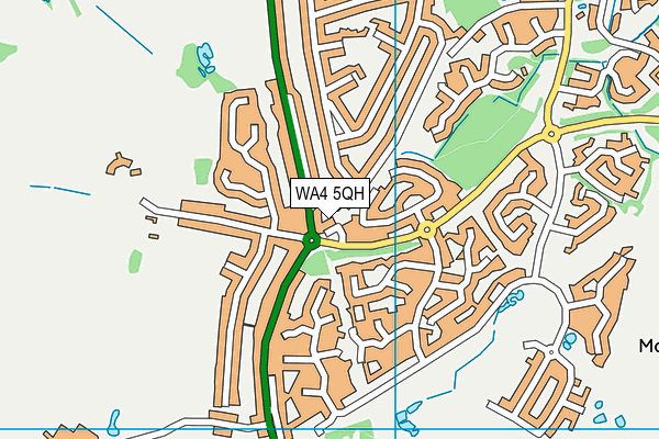 WA4 5QH map - OS VectorMap District (Ordnance Survey)