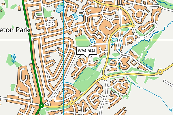 WA4 5QJ map - OS VectorMap District (Ordnance Survey)