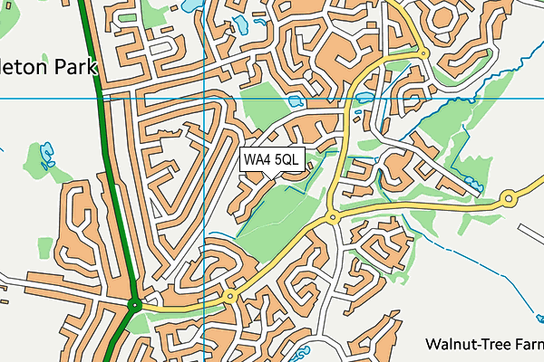 WA4 5QL map - OS VectorMap District (Ordnance Survey)