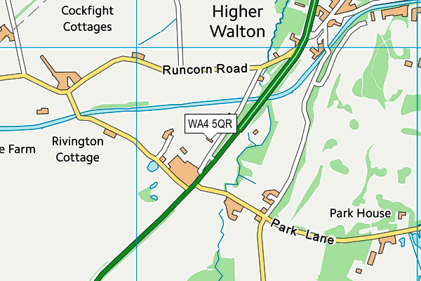 WA4 5QR map - OS VectorMap District (Ordnance Survey)