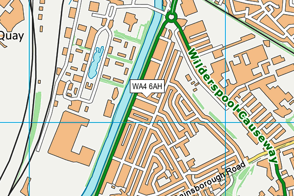 WA4 6AH map - OS VectorMap District (Ordnance Survey)