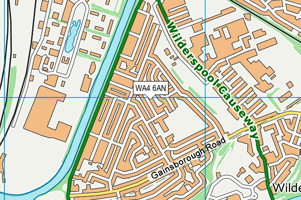 WA4 6AN map - OS VectorMap District (Ordnance Survey)