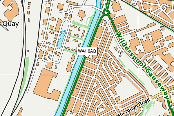 WA4 6AQ map - OS VectorMap District (Ordnance Survey)