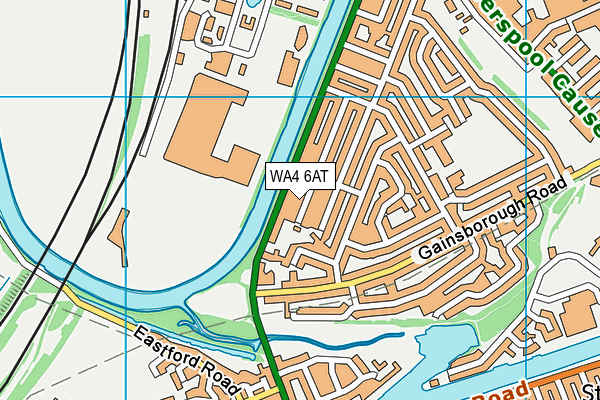 WA4 6AT map - OS VectorMap District (Ordnance Survey)