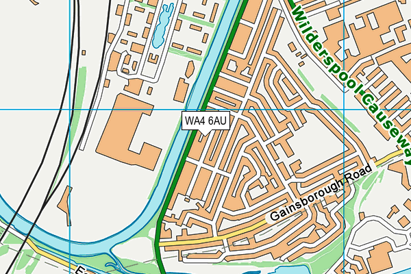 WA4 6AU map - OS VectorMap District (Ordnance Survey)