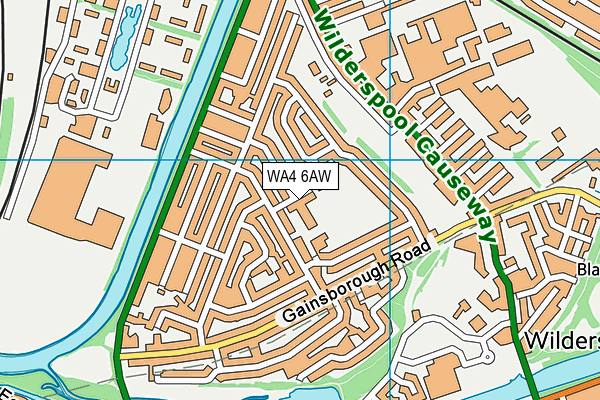 WA4 6AW map - OS VectorMap District (Ordnance Survey)