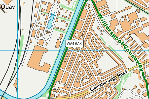 WA4 6AX map - OS VectorMap District (Ordnance Survey)