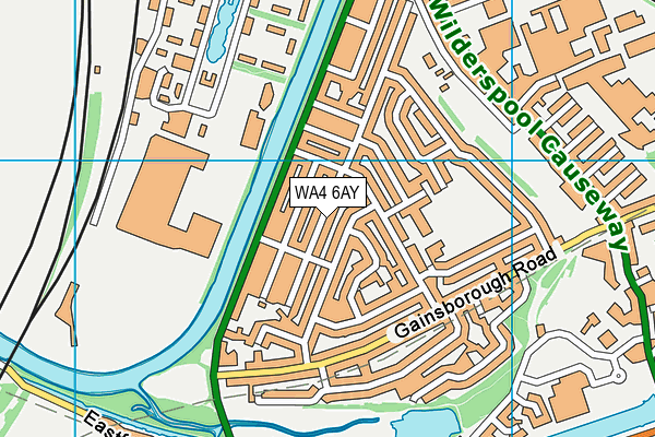 WA4 6AY map - OS VectorMap District (Ordnance Survey)