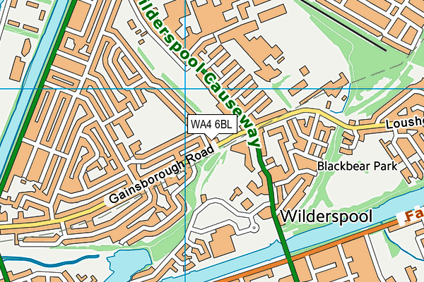 WA4 6BL map - OS VectorMap District (Ordnance Survey)