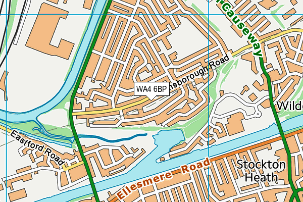 WA4 6BP map - OS VectorMap District (Ordnance Survey)