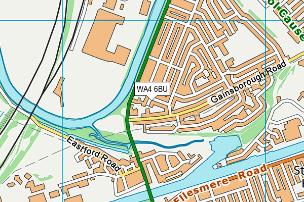 WA4 6BU map - OS VectorMap District (Ordnance Survey)