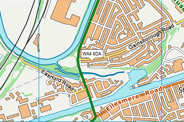 WA4 6DA map - OS VectorMap District (Ordnance Survey)