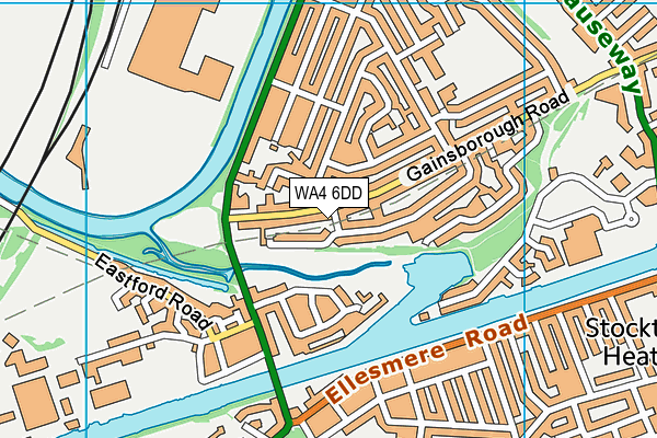 WA4 6DD map - OS VectorMap District (Ordnance Survey)