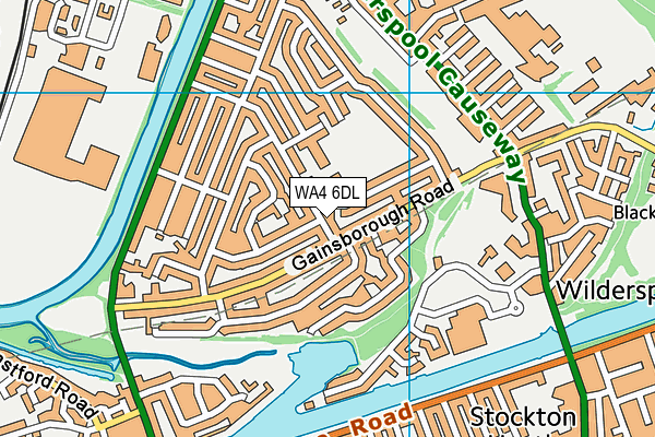 WA4 6DL map - OS VectorMap District (Ordnance Survey)