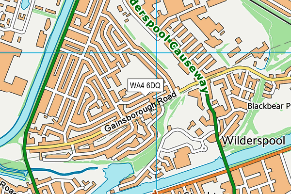 WA4 6DQ map - OS VectorMap District (Ordnance Survey)