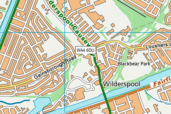 WA4 6DU map - OS VectorMap District (Ordnance Survey)