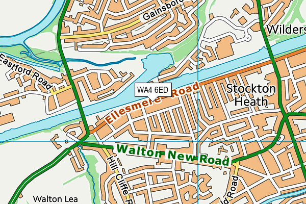 WA4 6ED map - OS VectorMap District (Ordnance Survey)