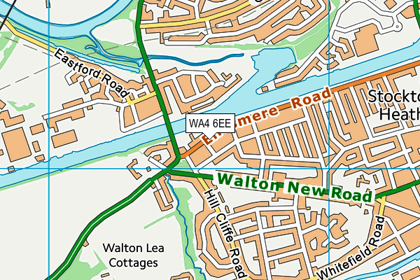 WA4 6EE map - OS VectorMap District (Ordnance Survey)